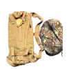 Image 2 : Military Gear Lot: Camouflage Helmet Covers, Tactical Backpack, Brown Scarf/Snood Set