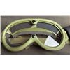Image 1 : Military Goggle Set with Neutral Gray Plastic Lens and Black Cloth Sleeve