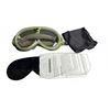 Image 2 : Military Goggle Set with Neutral Gray Plastic Lens and Black Cloth Sleeve