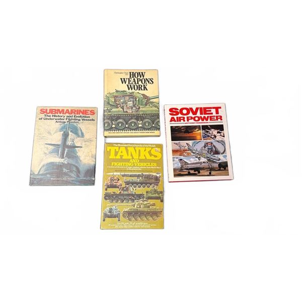 4 Military Reference Books: Tanks, Submarines, Soviet Airpower, Weapons