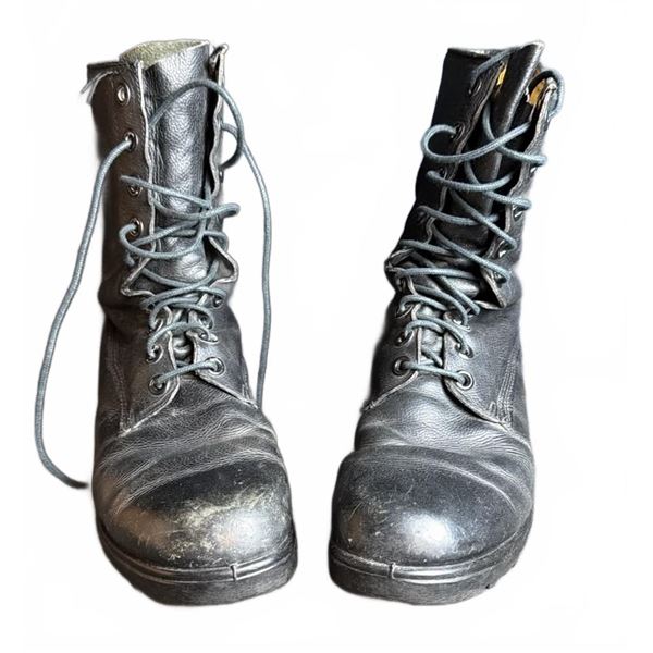 Canadian Military Black Leather Combat Boots Size 7-9 Style 256-496