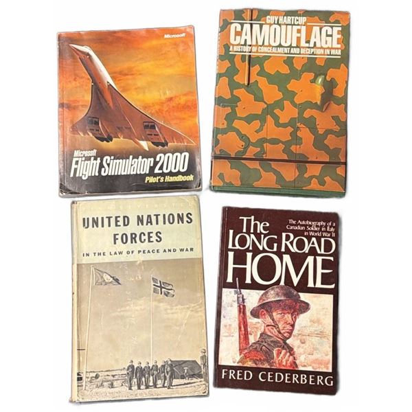 4 Military and Flight Books Including Microsoft Flight Simulator Handbook