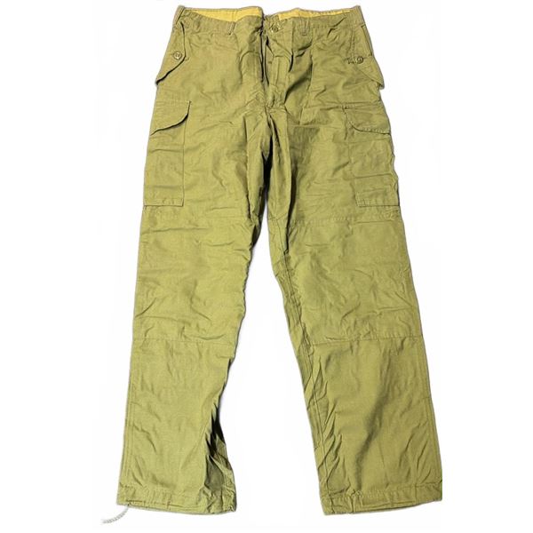 Surplus St-Gilles Olive Green Cargo Pants, Size 38, Made in Canada, Nylon Cotton Blend