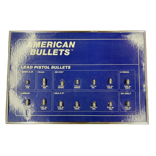 American Bullets Bullet Board - Lead Pistol