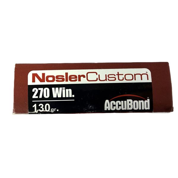 270 WIN Nosler Custom Accubond - 130 Grain NIB