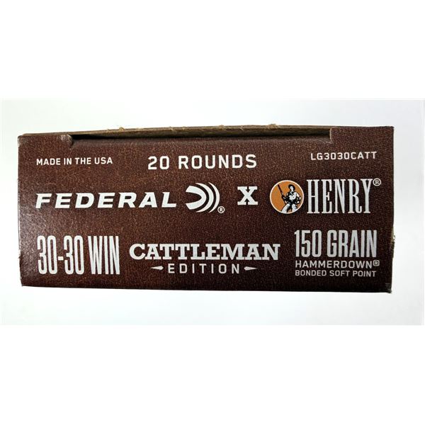 30-30 WIN Federal x Henry - Cattleman NIB