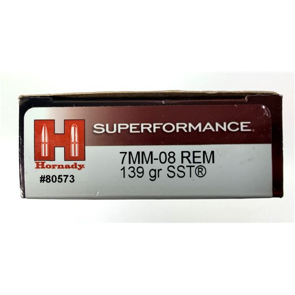 7MM-08 REM Hornady SST - 139 Grain NIB