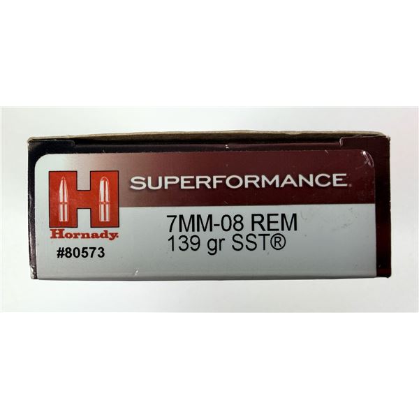 7MM-08 REM Hornady SST - 139 Grain NIB