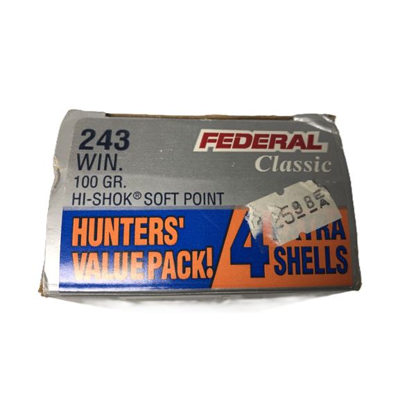 243 WIIN Federal 24 Rounds - 100 Grain HSSP