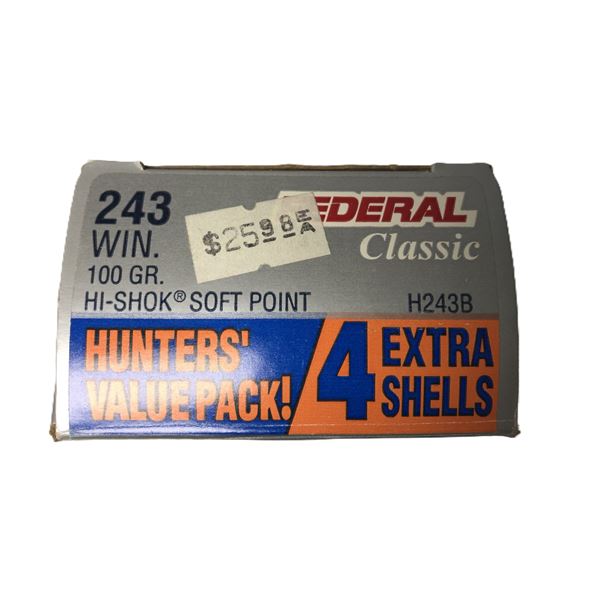 243 WIIN Federal 24 Rounds - 100 Grain HSSP