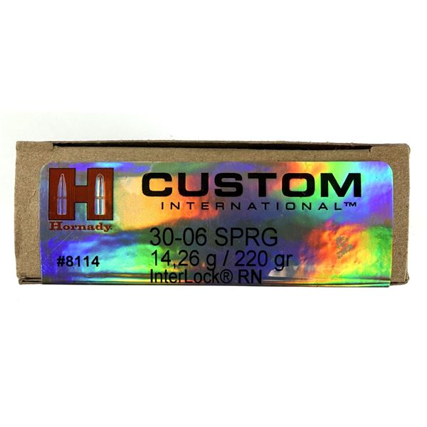 30-06 SPRG Hornady Custom - 220 Grain NIB