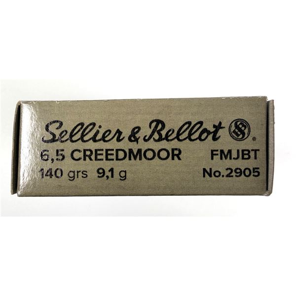 6.5 Creedmoor S&B FMJBT - 140 Grain NIB