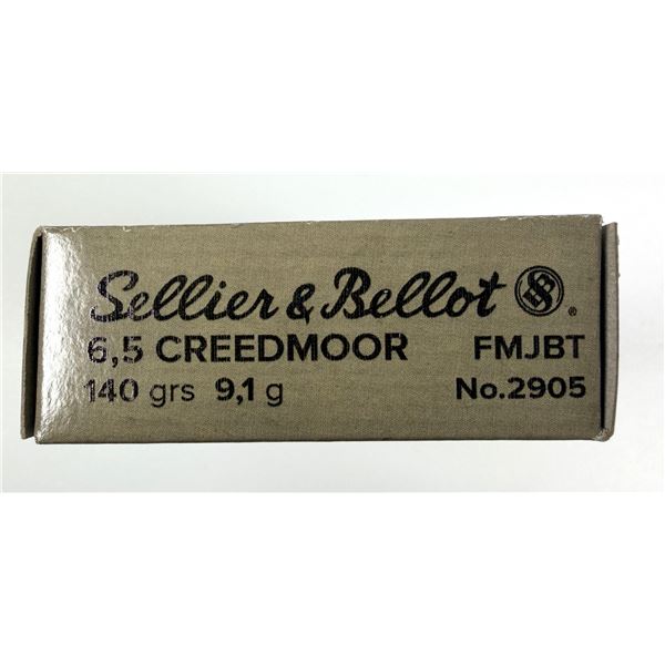 6.5 Creedmoor S&B FMJBT - 140 Grain NIB