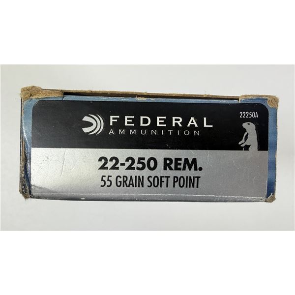 22-250 REM Federal SP - 55 Grain NIB