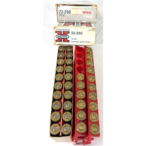 22-250 REM Ammo LOT x36 Rounds