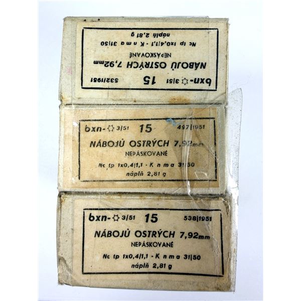 8MM Mauser NABOJU 7.92MM BALL Ammo PACK x45 Rounds