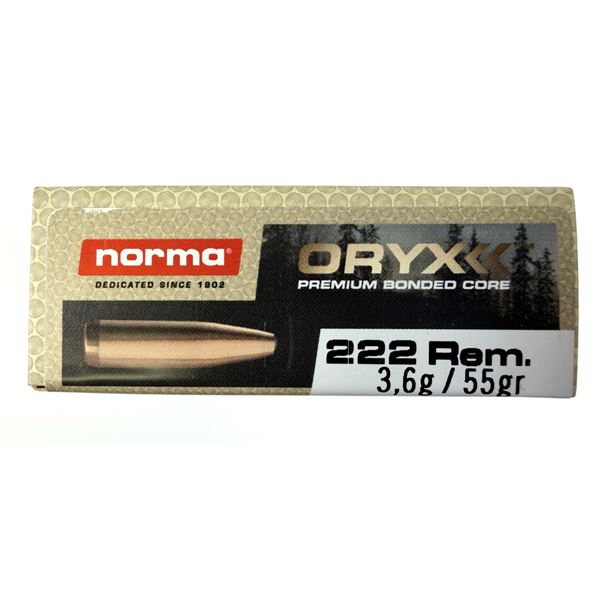 222 REM Norma Oryx - 55 Grain NIB