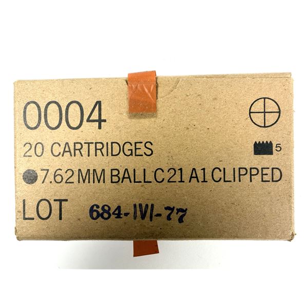 7.62 x 51 - 20 Rounds On Clips NEW