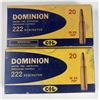 Image 1 : 222 REM Vintage Dominion x36 Rounds w/ Boxes