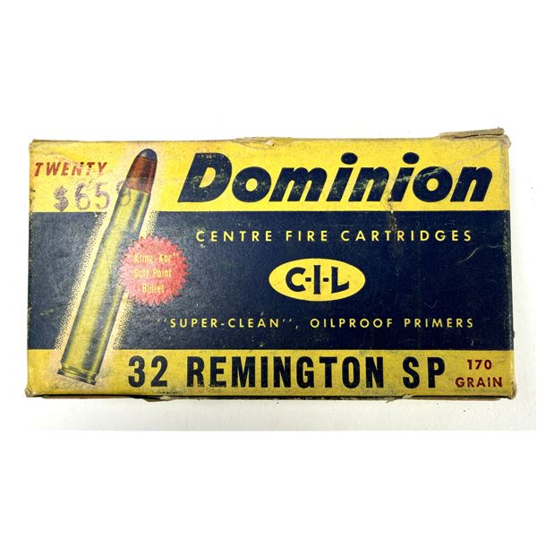 32 REM Vintage Dominion 20 Rounds w/ Box