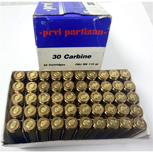 30 Carbine PPU - 110 Grain - 50 Rounds