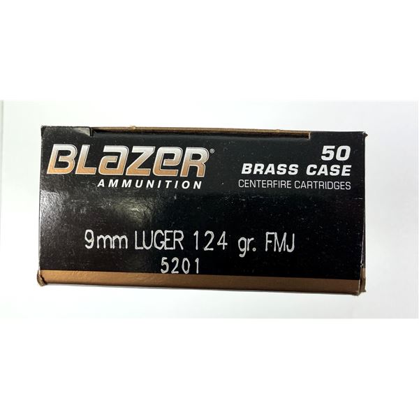 9mm Luger Blazer FMJ - 124 Grain NIB