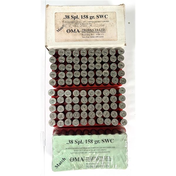 38 SPL Reloaded LOT x 150 Rounds - 158 Grain