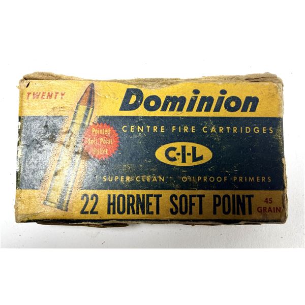 22 Hornet VINTAGE Dominion - 20 Rounds w/Box