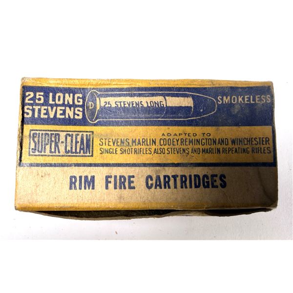 25 Long Stevens VINTAGE CIL x21 Rounds w/ Box