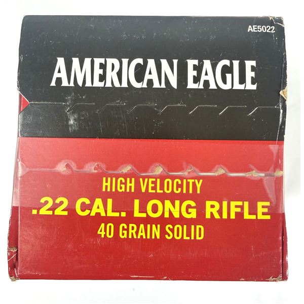 22 LR Long Rifle American Eagle HV x500 Round Brick