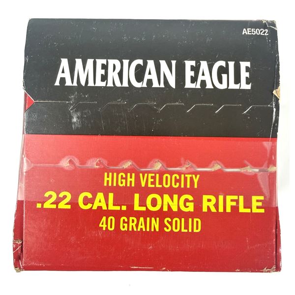 22 LR Long Rifle American Eagle HV x500 Round Brick