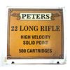 Image 1 : 22 LR Long Rifle Peters HV x500 Round Brick