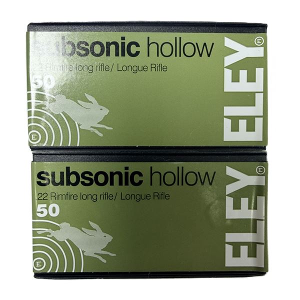 22 LR Long Rifle ELEY Subsonic x100 Rounds NIB