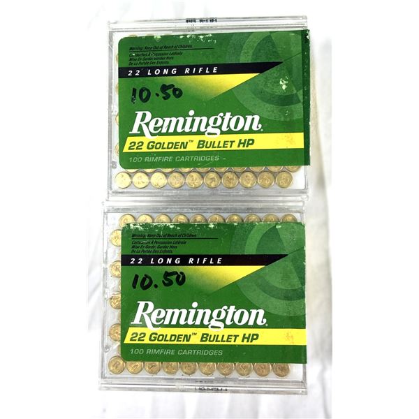 22 LR Long Rifle Remington Golden Bullet x200 Rounds