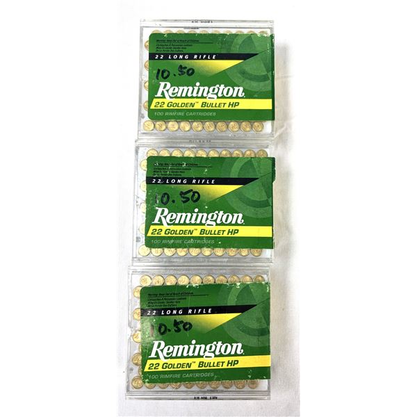 22 LR Long Rifle Remington Golden Bullet x300 Rounds