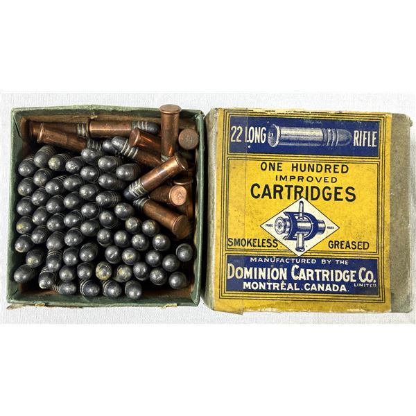 22 LR Long Rifle VINTAGE Dominion w/ Box
