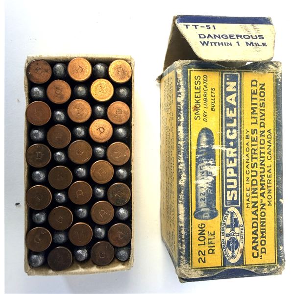 22 LR Long Rifle VINTAGE Dominion x50 Rounds