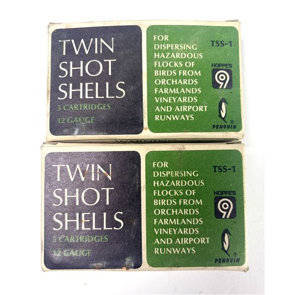 RARE Hoppes 12 Gauge Twin Shot Shells x6