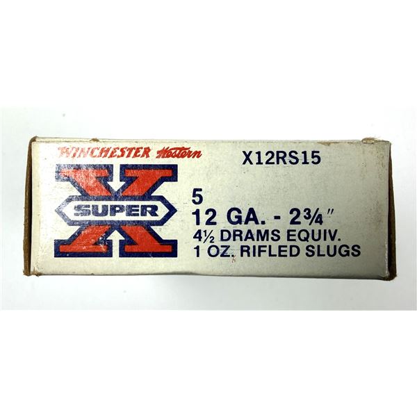 12 Gauge Winchester 1oz Rifled Slugs x5