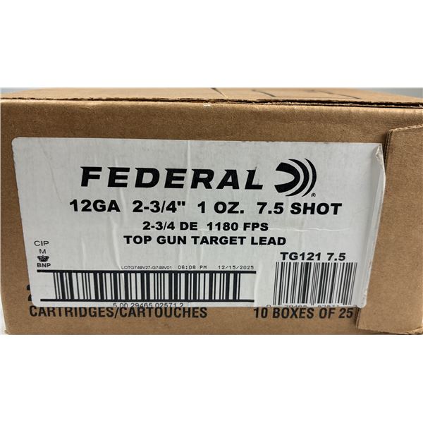 12 Gauge Federal Target Load CASE x250 Shells