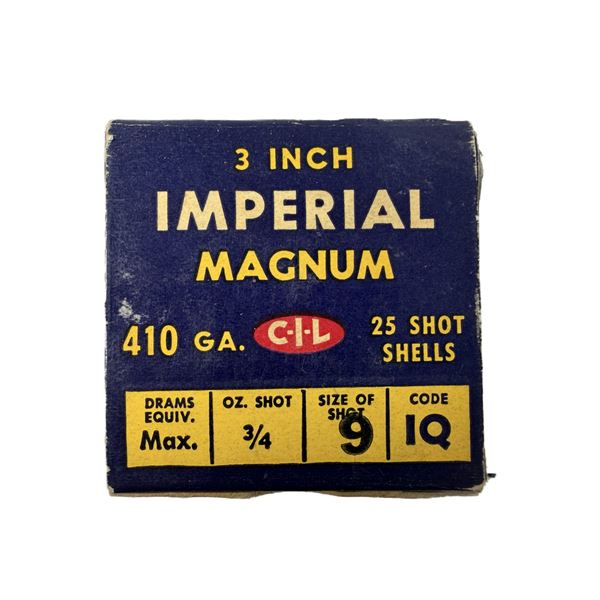 410 Gauge 3 Inch Imperial Magnum VINTAGE x25 Shells