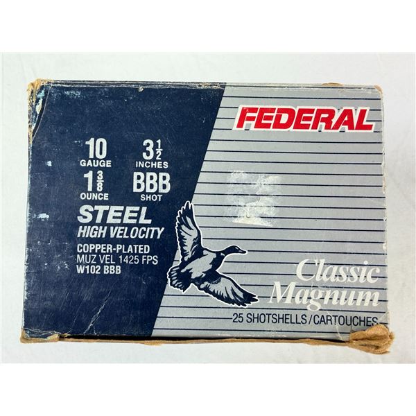10 Gauge BBB Federal 3.5 Inch x25 Shells