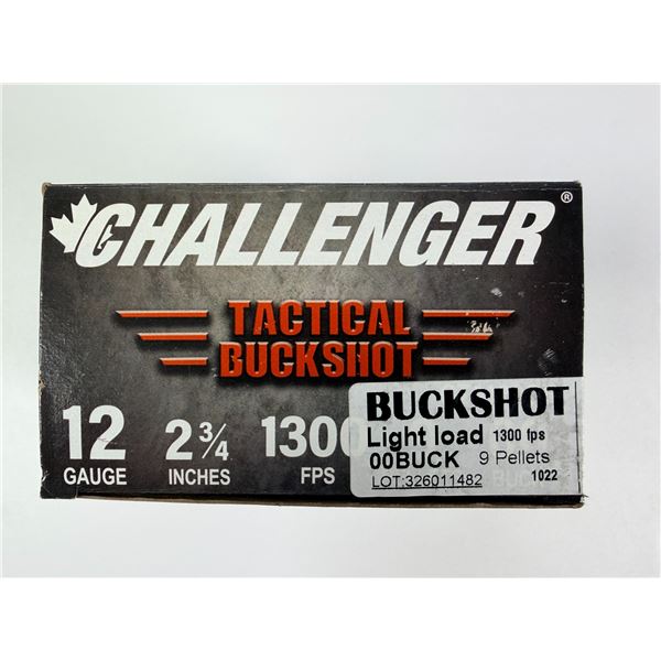 12 Gauge Challenger BUCKSHOT x25 Shells