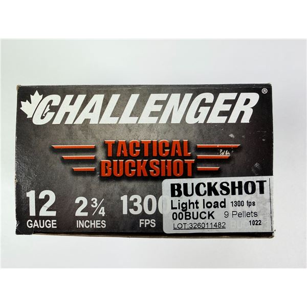 12 Gauge Challenger BUCKSHOT x25 Shells