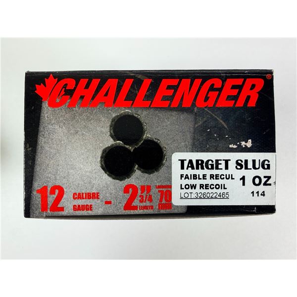 12 Gauge Challenger Target Slug x25 Shells