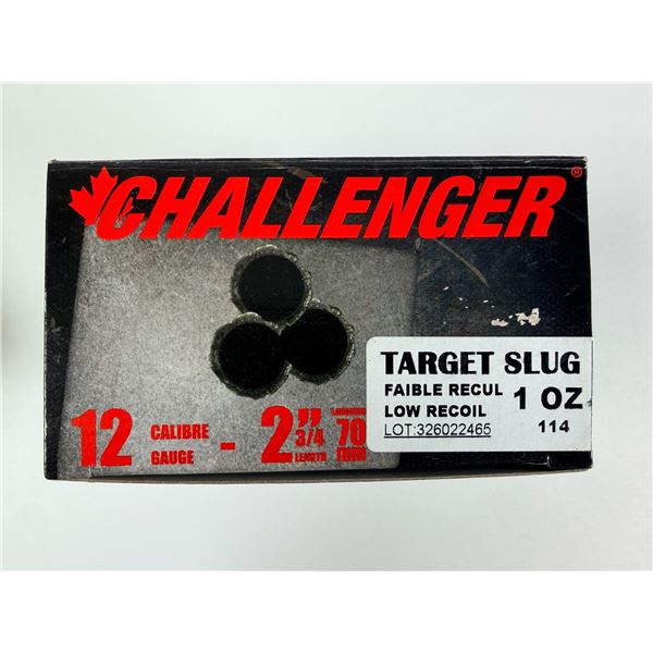 12 Gauge Challenger Target Slug x25 Shells