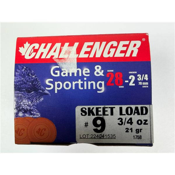 28 Gauge Challenger x25 Shells - NEW