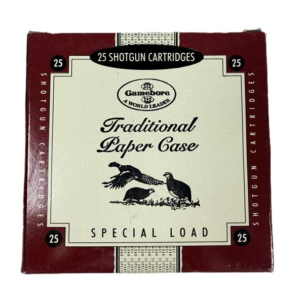 12 Gauge Gamebore Paper Case x25 Shells - NEW