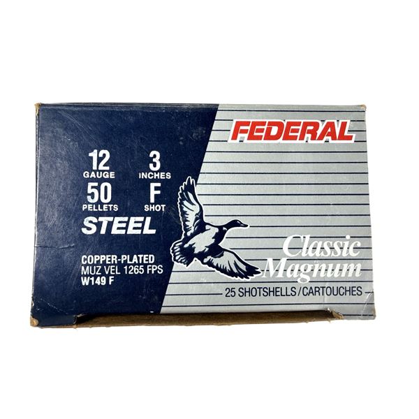 12 Gauge 3 Inch F Shot - Federal x25 Shells
