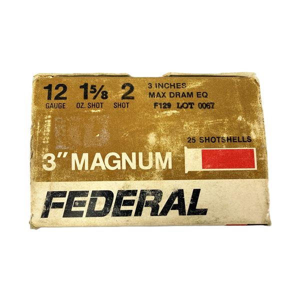 12 Gauge Federal 3 Inch Magnum x25 Shells